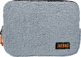 Resim JacBag Teddy Açık Gri/Turuncu Peluş Erkek Çocuk Tablet Çantası 