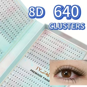 Resim SF-8D 640 Küme Bireysel Kirpik Uzantıları, Doğal Yumuşak Ekstra Kalın, C/D Burulma, 10-18mm Uzunluk, 32 Satır, Kokusuz, Salon Kalitesi Graft Kirpikler 