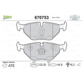 Resim Bmw 316i E36 Arka Fren Balatasi 1991-1998 Valeo 670753 