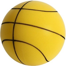 Resim Reedark Çocuklar İçin Sessiz İç Mekan Basketbol Topu - 7 Numaralı Portatif Ve Eğlenceli Sarı Çizgili Standart Top AL-33846 