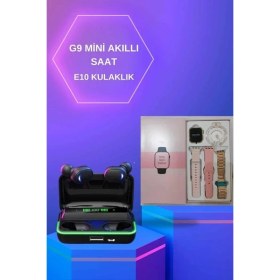 Resim Mossem Kadınlara Özel Bileklik Hediyeli Akıllı Saat ve Dijital Göstergeli Anc Özellikli Bluetooth Kulaklık 