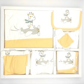 Resim Bebek Star Erkek Zürafa Desenli Sarı 10'lu Hastane Çıkışı Seti 