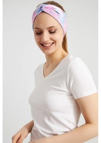 Resim Batik Aqua, Butik Tasarım Kadın Bandana Saç Bandı, Ekstra Yumuşak, Esnek, Doğal, Pamuklu Penye Batik Çok Renkli 