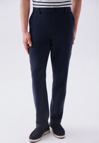 Resim Mudo Erkek Lacivert Slim Straight Fit Chino Pantolon 