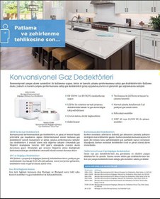 Resim Mavigard GDR-220M Konvansiyonel Röle Çıkışlı 220V AC Doğalgaz Metan Gaz Dedektörü 