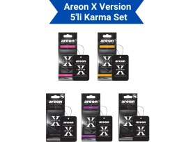 Resim Areon Oto Kokuları X Version 5'li Karma Set Bubble Gum Vanilya Hindistan Cevizi 5 Adet 