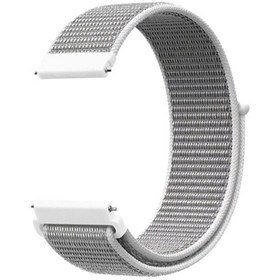Resim Samsung Gear S3 20 MM Kumaş Cırtcırt Velcro Beyaz Kordon 