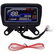 Resim Cloudstore Lcd Ekranlı Motosiklet Hız Göstergesi Saat Devir Sayacı Usb Şarj Cg125 Cg150 Uygun Siyah 
