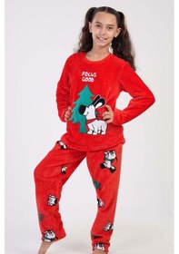 Resim Kız Çocuk Welsoft Kırmzı Pijama Takım C3t0n4o023 001 