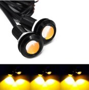 Resim DEKOHOP Ayna Altı Led Kartal Gözü Gündüz Farı Led Amber Turuncu 1 Çift 