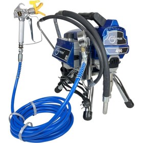 Resim Titech Airless T-490 Elektrikli Airless Boya Makinası (Kartsız)-Mavi 