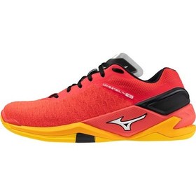 Resim Mizuno Wave Stealth Neo Erkek Hentbol Ayakkabısı Kırmızı Turuncu 