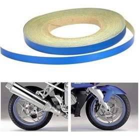 Resim Reflektif Fosfor Şerit Bant Reflektör Jant Şeridi 0.5cmx10 Metre Mavi 