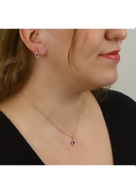Resim Argentum Concept - Zirkon Taşlı Rose Gümüş Set (219325393) 