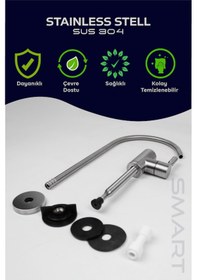 Resim Su Arıtma Musluğu Sus 304 Paslanmaz Çelik Lüks Aç Kapa Musluk 