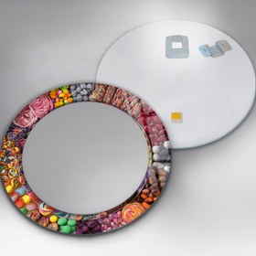Resim Şeker Düşleri Cam Tablo Yuvarlak Ayna - Yok / 50 cm 