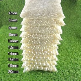 Resim 3-20mm Çeşitli Boyutlarda Bej ve Beyaz Yuvarlak Reçine Boncuklar - DIY Bileklikler, Kolyeler ve El Sanatları Projeleri için Mükemmel - Çok Yönlü DIY Takı Yapımı Malzemeleri, El Sanatları Boncuk Aksesuarları | Çeşitli Boncuk Seti | Pürüzsüz Dokulu Boncuklar, Boncuk El Sanatları Malzemeleri 