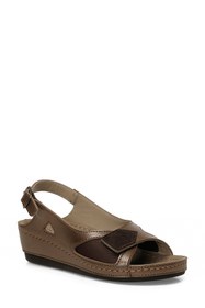 Resim Polaris 167249.Z6FX Bronz Kadın Dolgu Topuk Sandalet 