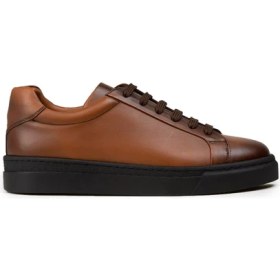 Resim Deery Erkek Hakiki Deri Taba Renk Sneaker Ayakkabı - 02018MTBAC01 