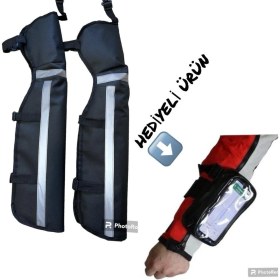 Resim Bike Sky Bacak Rüzgar Koruma Kolay Giyimli Dizlik ( Telefon Kol Tutucu Hediyeli ) 