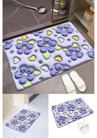 Resim Su Emici Paspas Şık Tasarım Abdest Paspası Kaymaz Taban Banyo Paspası Diğer 