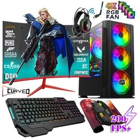 Resim Zeiron RCX45 i5-10400F 32 GB 512 GB SSD 8 GB RX580 23.8" Dos Masaüstü Oyuncu Bilgisayarı 