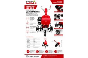 Resim Honda GX200 Garden Mina 2+1 Çapa Makinası 