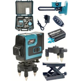 Resim 360° 12 Köşe Otomatik Hizalamalı Yeşil Çizgili Lazer Metre 