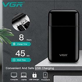 Resim VGR V-390 Profesyonel Elektrikli Ultra İnce Tıraş Makinesi Yüz Bakımı için Şarj Edilebilir Jilet Sakal Düzeltici Pistonlu Bıçak, USB Seyahat Tıraş Makinesi, Erkek Elektrikli Tıraş Makinesi, Elektrikli 