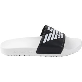 Resim Emporio Armani XVPS04 XN747 D850 Erkek Terlik Beyaz Siyah 