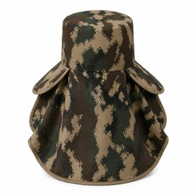 Resim Ense Korumalı Outdoor Şapka - Maskeli - Dijital Kamuflaj (M-4)- Savex 