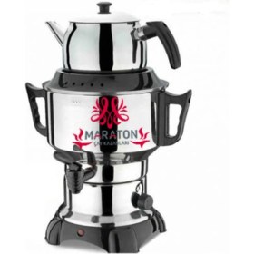 Resim 4.5l Elektrikli Çay Makinesi Çelik Semaver Gri 