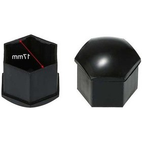 Resim Pazly 20 Adet Evrensel 17mm Siyah Tekerlek Lug Somun Kaplama 