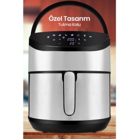 Resim Allians Setli Dokunmatik Airfryer ve El Blenderi, Paslanmaz Çelik, Turbo Ayarlı 