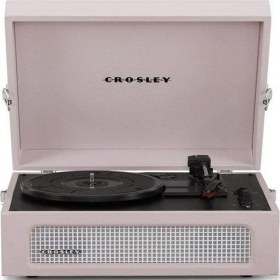 Resim Crosley Voyager-2 Way Bluetooth Pikap 10 Watt Pembe Renkli Taşınabilir Müzik Sistemi 