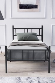 Resim Akın Metal Karyola - 140x190 / Siyah 