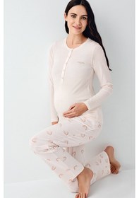 Resim Pierre Cardin Piere Cardin 9066 Modal Hamile Lohusa Pijama Takım V1 