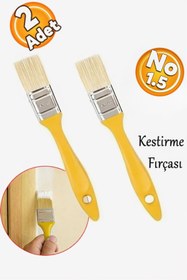 Resim USTA KF015 Plastik Saplı Kestirme Boyama Fırçası No:1.5 Numara Kıl Fırça (2 Adet) 