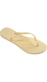 Resim Havaianas Slim Kadın Terlik - Bej Renk, Rahat Kauçuk ve Kaymaz Taban, Plaj ve Günlük Kullanım İçin İdeal 