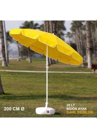 Resim Sarı Plaj Şemsiyesi 200 Cm Ø Sarı 