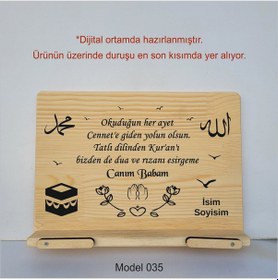 Resim Münzevi Masaüstü Ahşap Rahle/tablet/kitap Tutucu-model035 