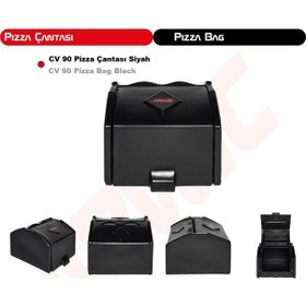 Resim Arka Çanta 90 Litre Siyah Pizza Çantası Siyah 