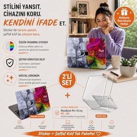 Resim McStorey Macbook Pro M1-M2 Kılıf A2338 ile Uyumlu Kaplama Sticker Laptop Koruyucu BrainNL Gri 
