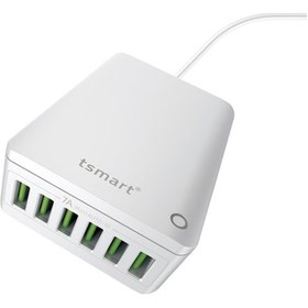 Resim Tsmart 6 Usb Çıkışlı 7A Ev Şarj Cihazı 