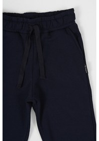 Resim Mmetalic Lacivert Kalın Pamuklu Beli Ve Paçası Lastikli Yan Cepli 5-6-7-8-9-10-11-12 Yaş Erkek Çocuk Eşofman Lacivert 