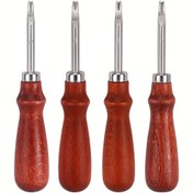 Resim 4 Adet/takım, Deri Kenar Kesici, Deri El Sanatları Kenar Kesme Aracı, Kesme Kenar Deri Skiving Aracı DIY Için, 1.5mm, 1.2mm, 1.0mm, 0.8mm 