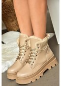 Resim Fox Shoes R250008009 Ten Kalın Tabanlı Kadın Postal Bot Ten 