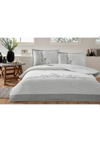 Resim Özdilek Helecho Gri Çift Kişilik %100 Pamuk Nevresim Takımı Gri 