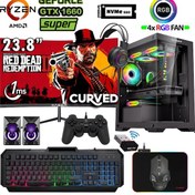 Resim Xaser Blood X40 R5-5500 32 GB 1 TB M.2 SSD 6 GB GTX1660 Super 23.8" Free Dos Masaüstü Oyuncu Bilgisayarı 