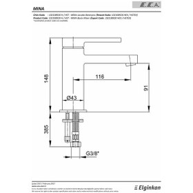 Resim Eca Mina Lavabo Bataryası 102108920H 